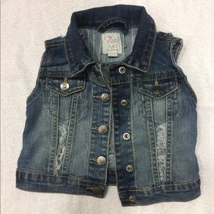 Baby girl destructed Denim Vest!